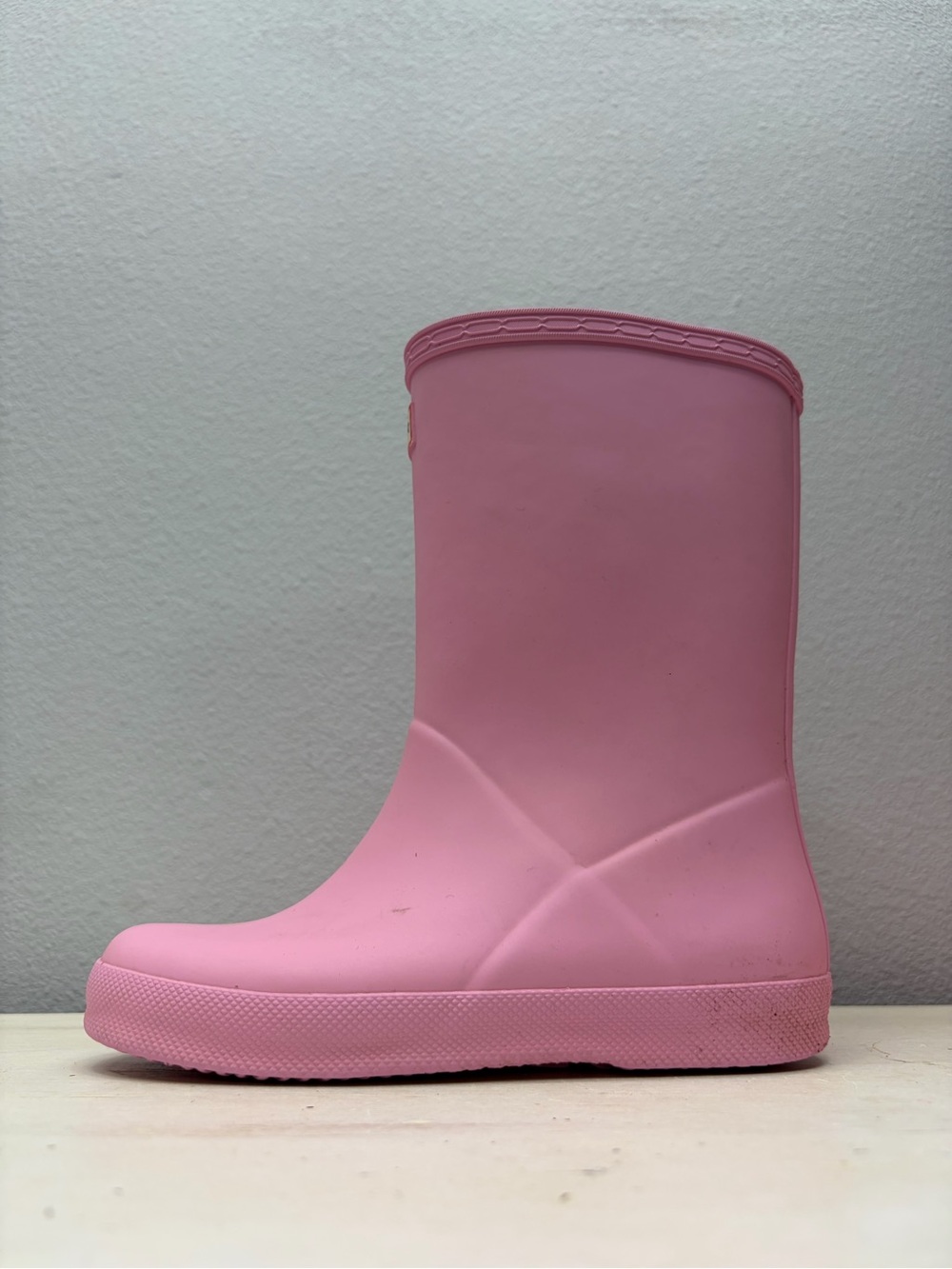 Hunter First Classic Pink Kids Rain Boots Size 12